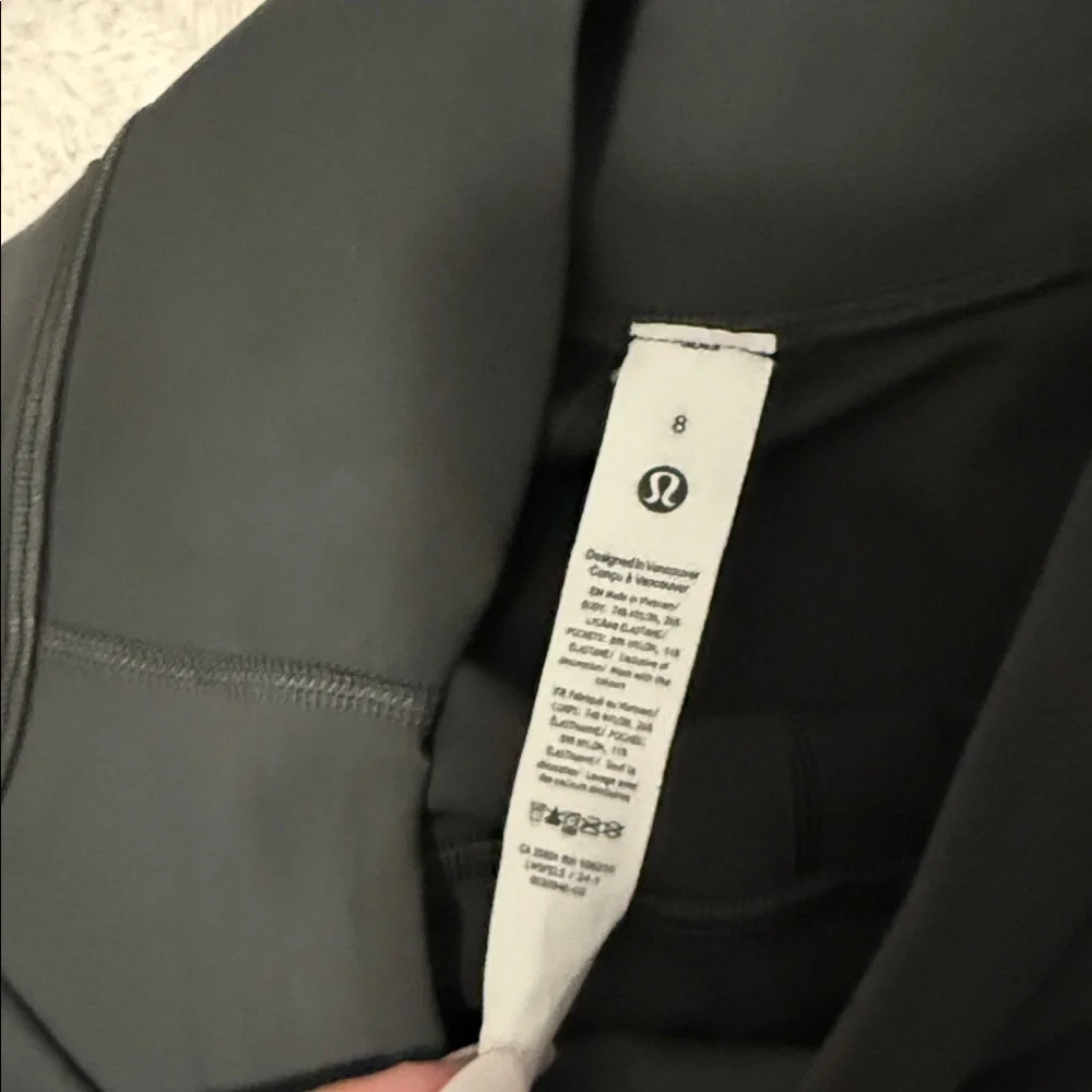 dark gray lululemon size 8 high rise - Picture 4 of 6